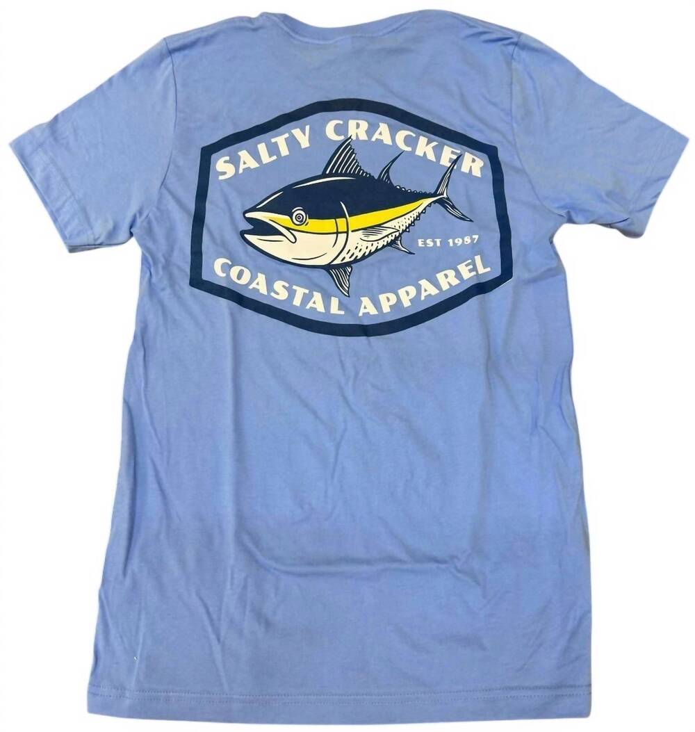 NEW SWAMP CRACKER men's fish coastal apparel graphic shirt in blue